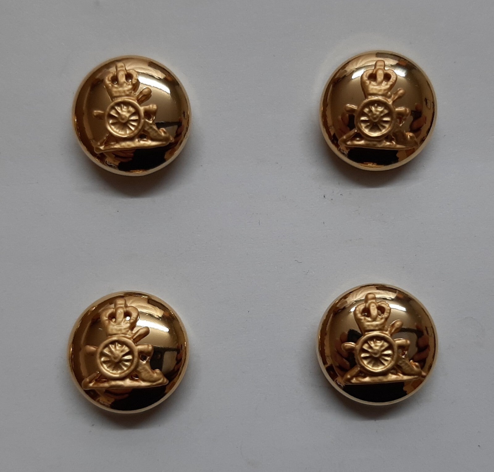 Royal Artillery Buttons 22L Small British Army Mounted R.A Cannon Insignia