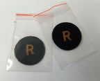 Genuine Issue Reserve Patches Gilt "R" on Black Felt 1 Pair- RAFB1XX