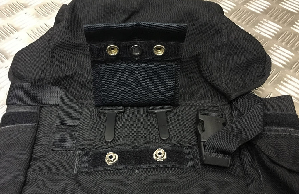 Genuine Military Style Stealth Black Tactical Haversack / Bag PLCE NEW