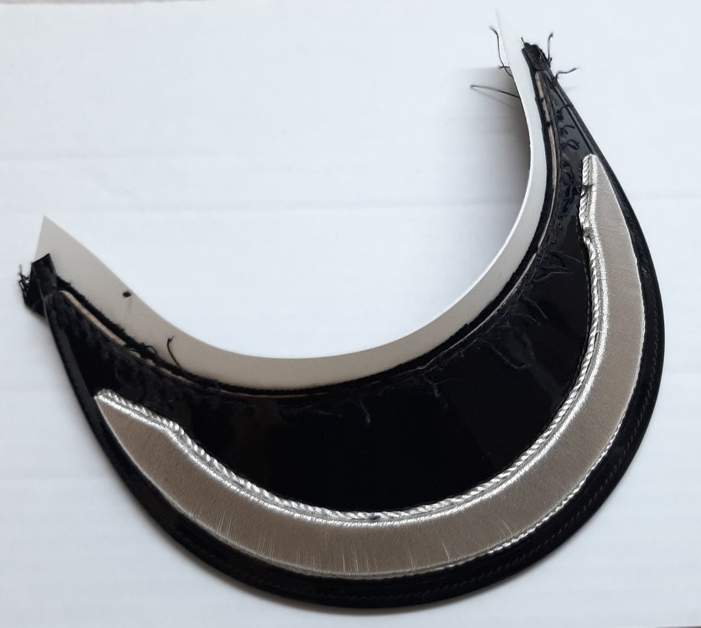 Group Manager Peak British Silver Bar Visor for Dress Hat / Cap New