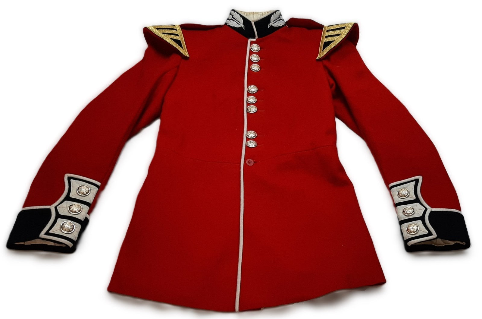 British Army Scots Tunic Red Jacket Bandsmans w Shoulder Wings Size 37"