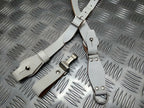 Vintage Sam Browne Strap Shoulder Cross Over White Leather Issue
