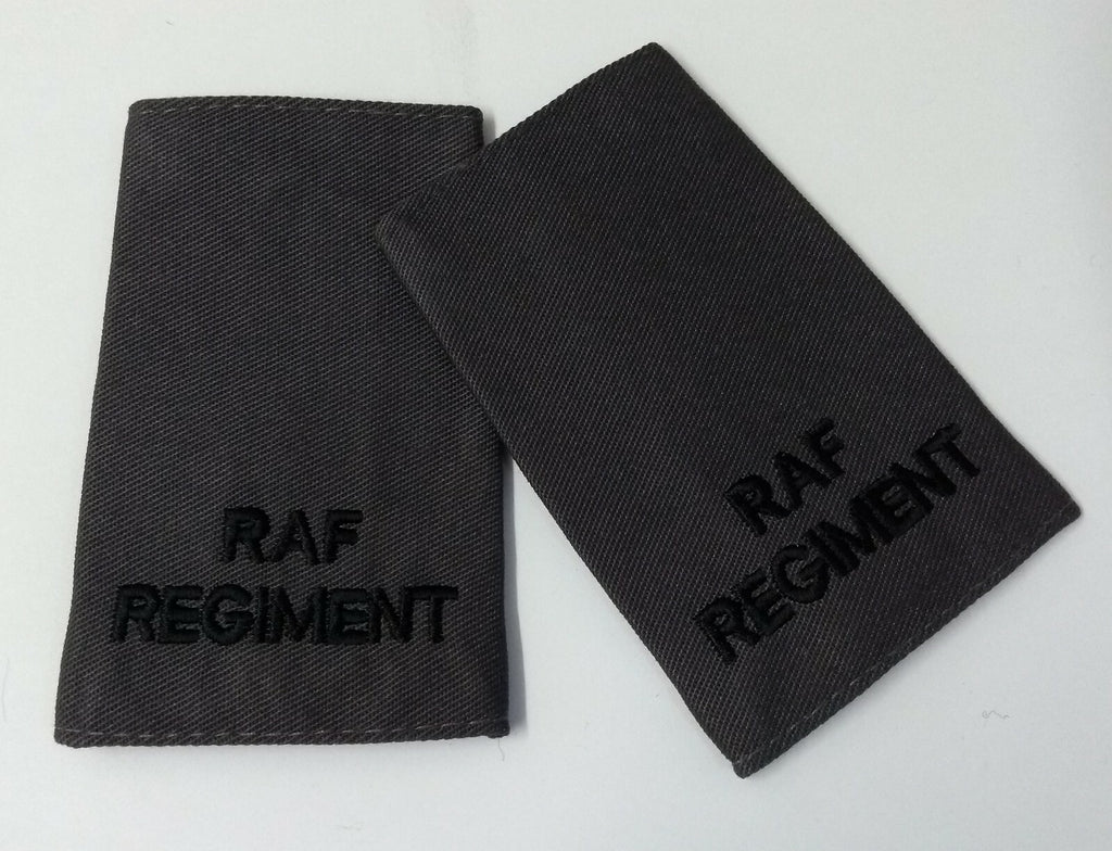 British Royal Air Force Regiment RAF Grey Shoulder Slides Epaulettes 1PR