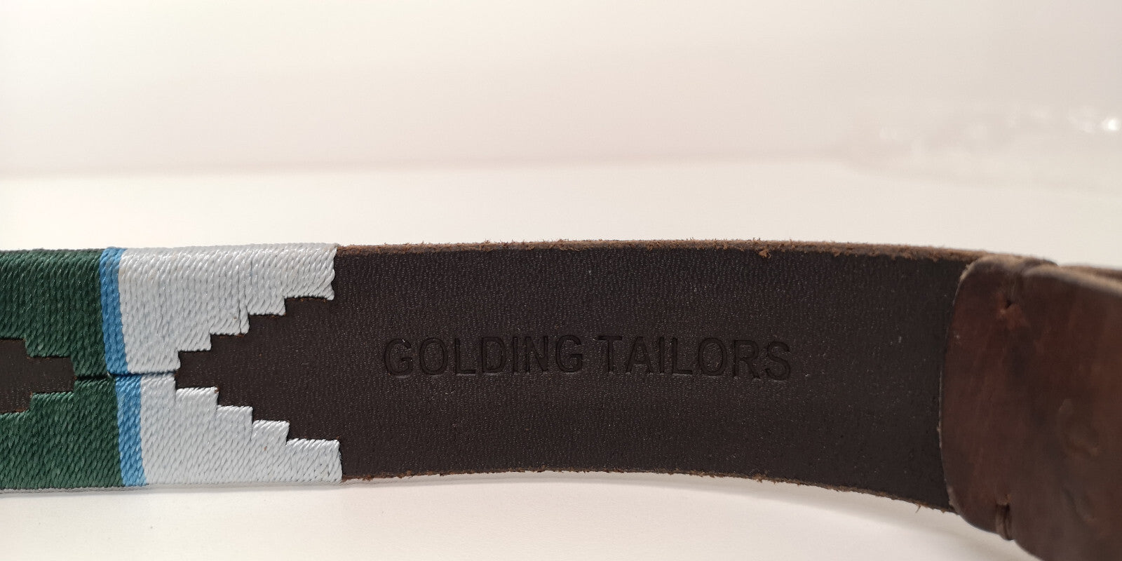 Royal Signals Leather Polo Belt with Brass Buckle Size 32"