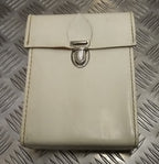 Genuine Vintage DDR NVA East German White Leather Boxed Utility Pouch