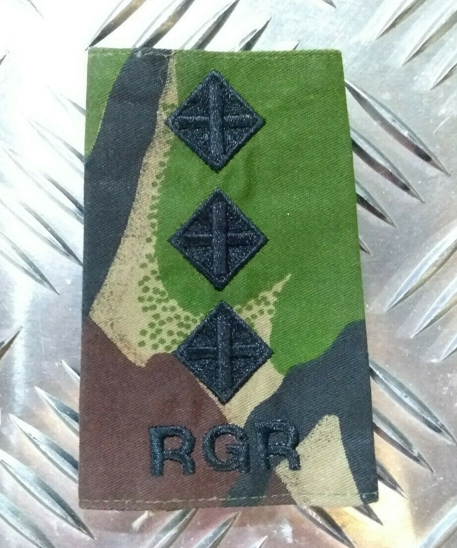 Woodland DPM Camo RGR Royal Gurkha Rifles Rank Slides Genuine British Army - NEW