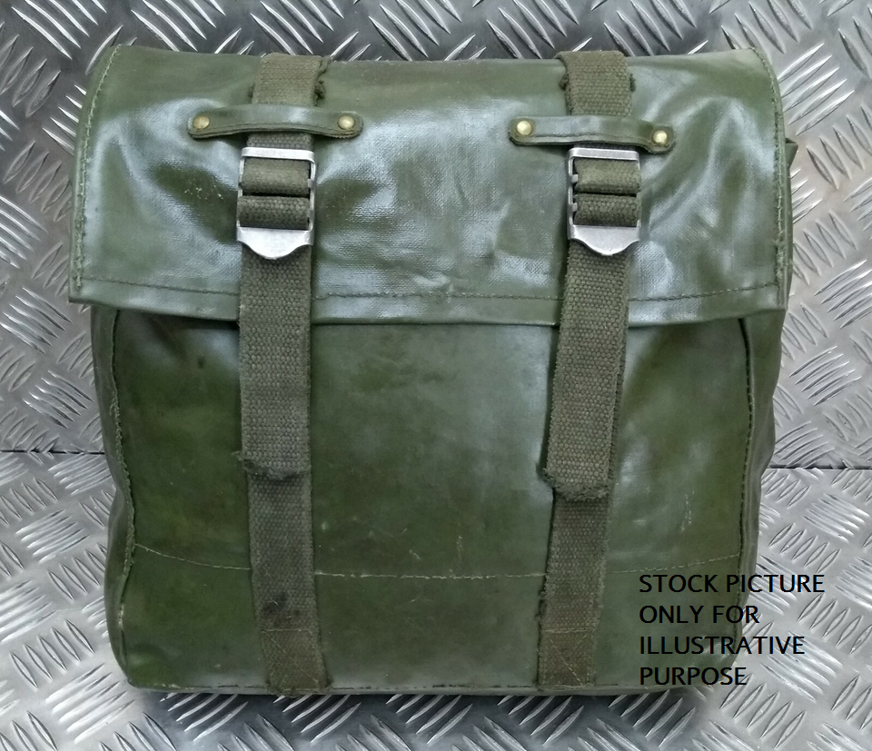 Vintage Army Issue Heavy-duty Vinyl Backpacks & Belts x4ea Heavy Wear & Defects