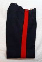 Vintage No1 Trousers 1957 Pattern British Army Red Stripe Blue Other Ranks W31"