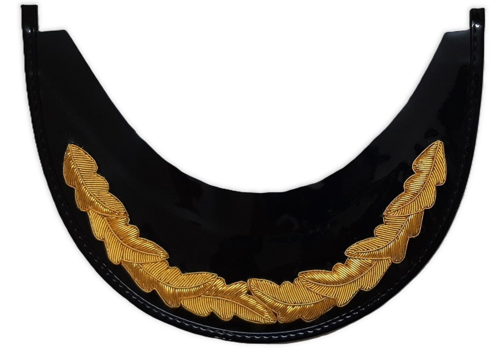 Staff Officer Peak British Oak Leaf Gold Wire Sprig Dress Hat Visor M