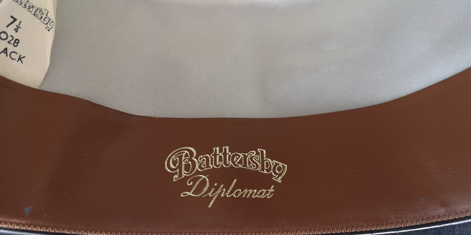 Black Homburg Churchill style Hat by Battesby (Diplomat) Size 58cm UK 7 1/4