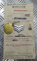 Genuine Vintage British Army Inspectorate of Stores Metal Badge Sample Card 1951
