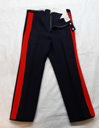 No1 Trousers Army British Heavy Wool 1 3/4" Red Stripe Blues Waist 37"