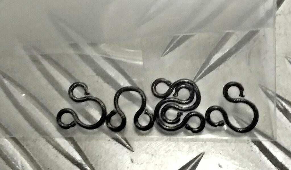 Hook & Eye Vintage x5 Mil-Spec Black Snipe Hook Eye (Eye Side Only) - NEW