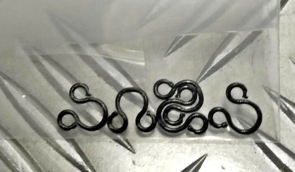 Hook & Eye Vintage x5 Mil-Spec Black Snipe Hook Eye (Eye Side Only) - NEW