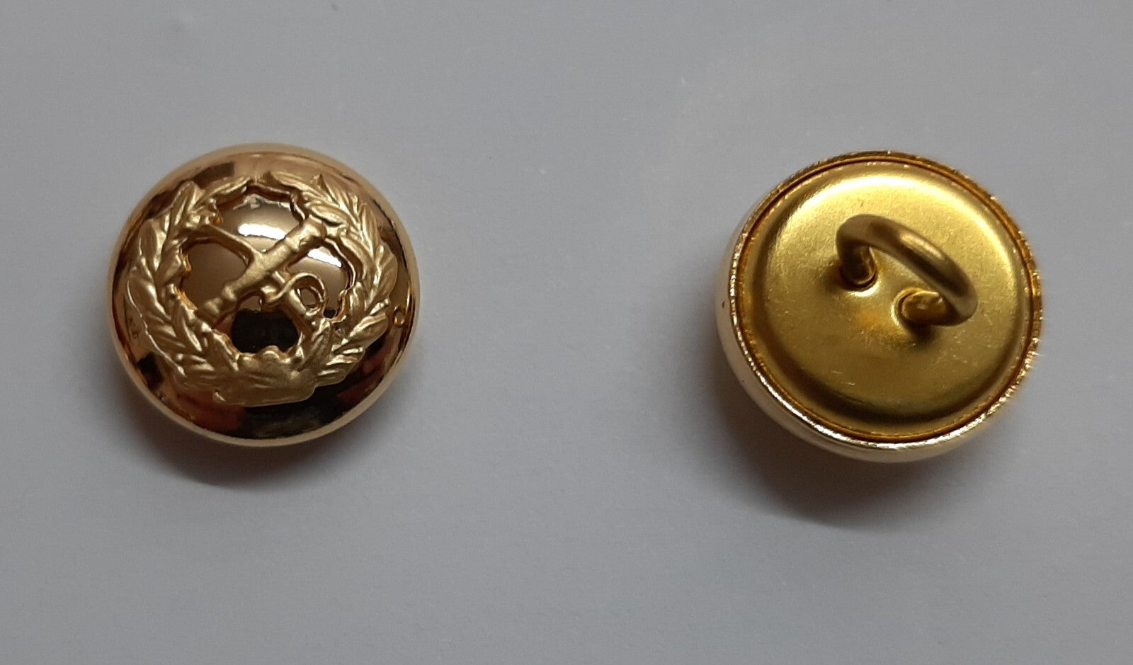 Gen OFCs Buttons 22L Small Mounted Snr OFC Type Made in England 1 Pair