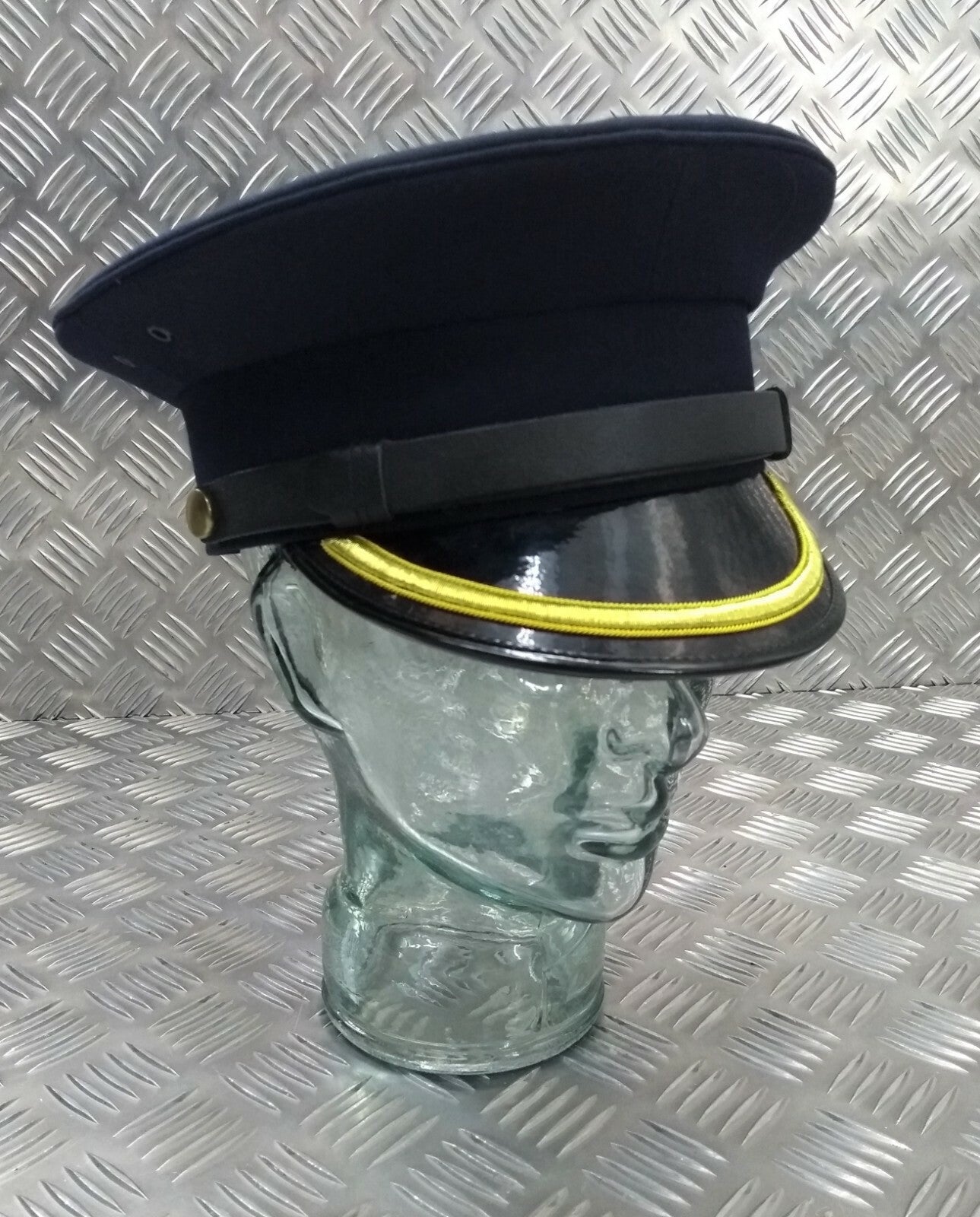 Genuine British Made Senior Officers Blue Parade Dress Hat No Insignia 57cm