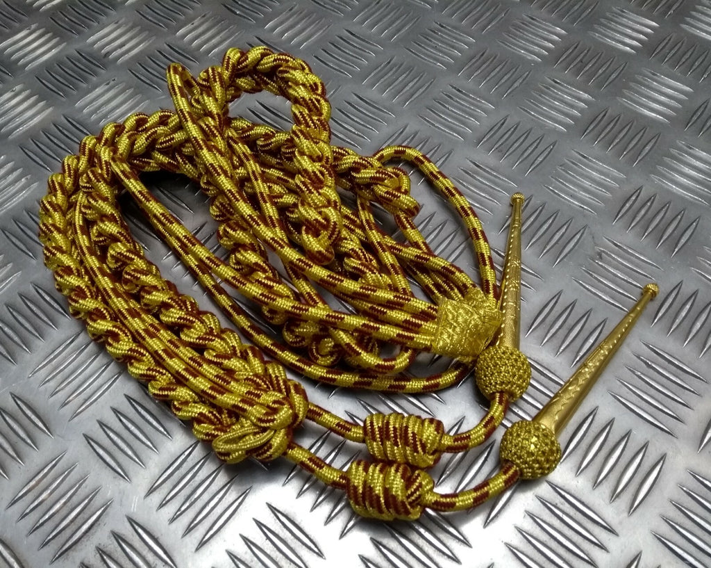 Barbados Full Aiguillette For Officers Gold & Maroon Fleck Ceremonial & Parade