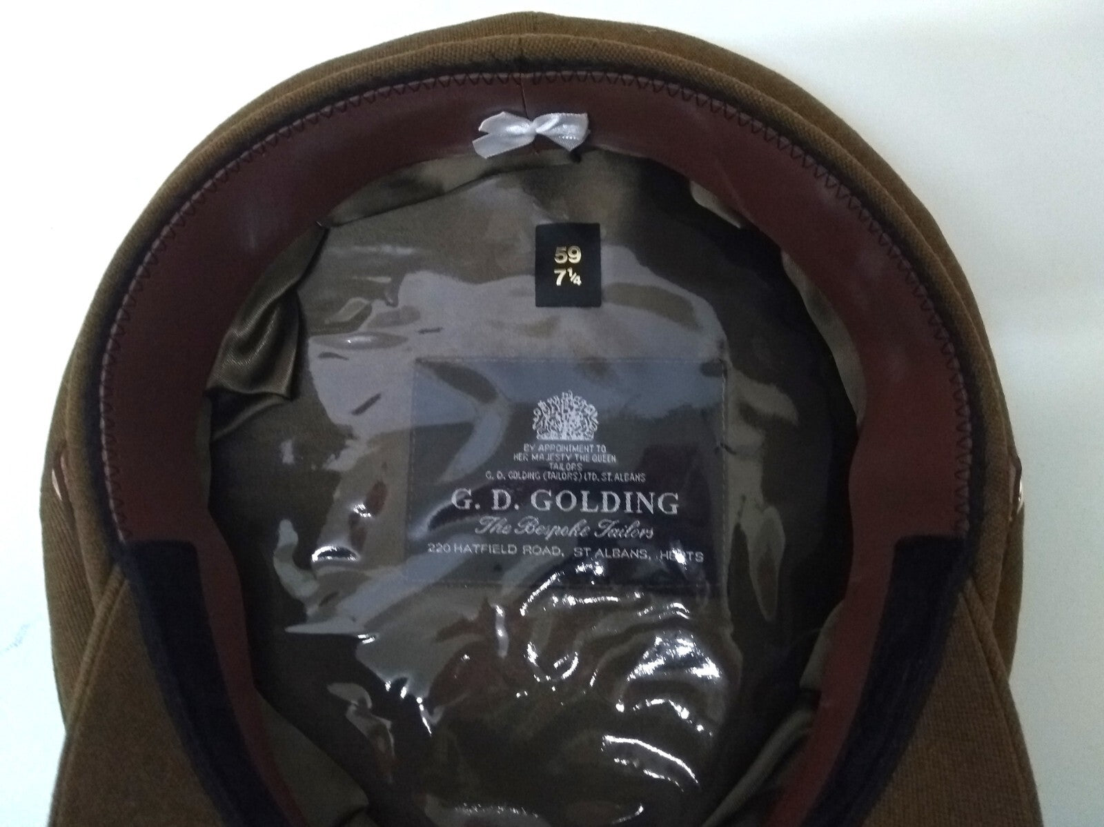 No2 Officers Hat RE British Army Goldings With Insignia & Chin Strap 59cm