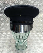 Dress Hat with E II R Buttons & Chinstrap Navy Blue Parade Peak Cap