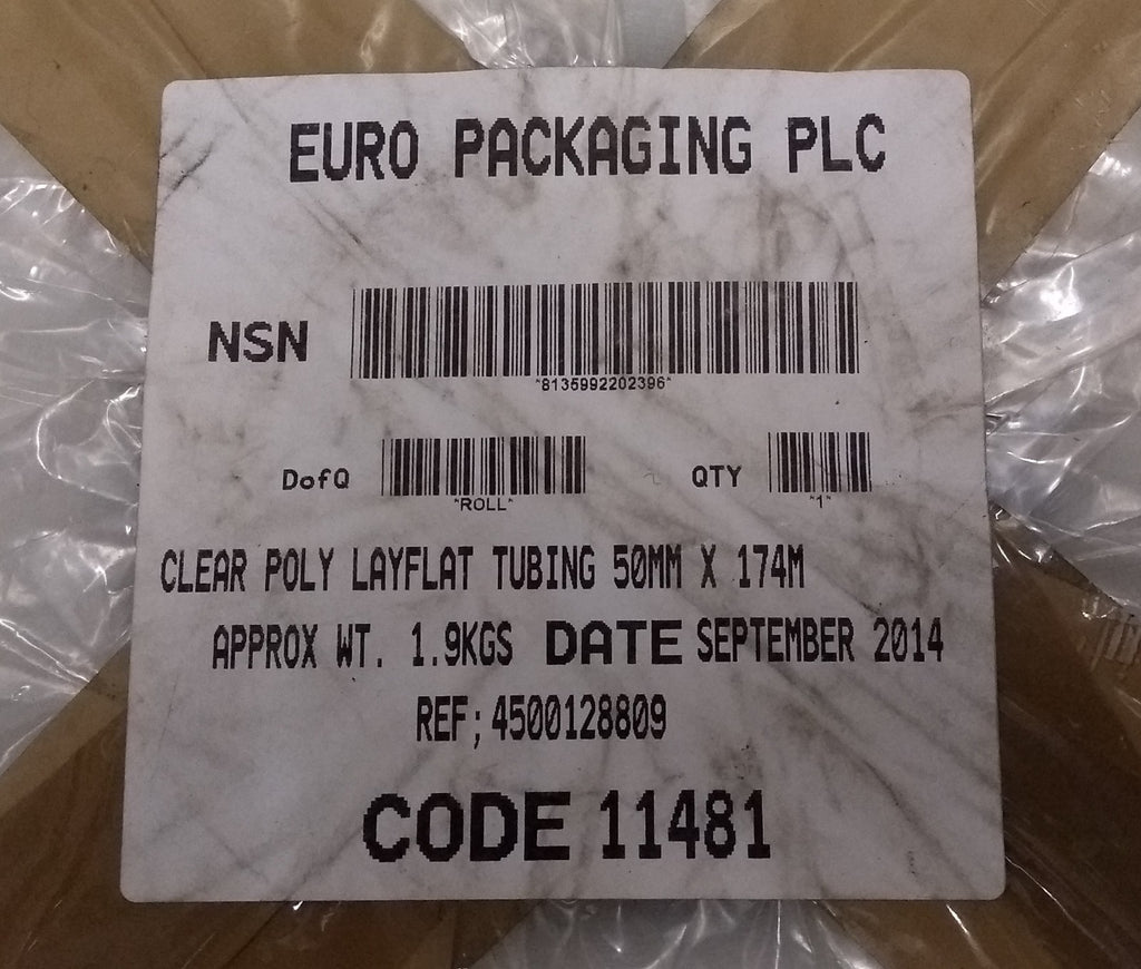 Layflat Polythene Transparent Packing Poly Tube Genuine British Grade
