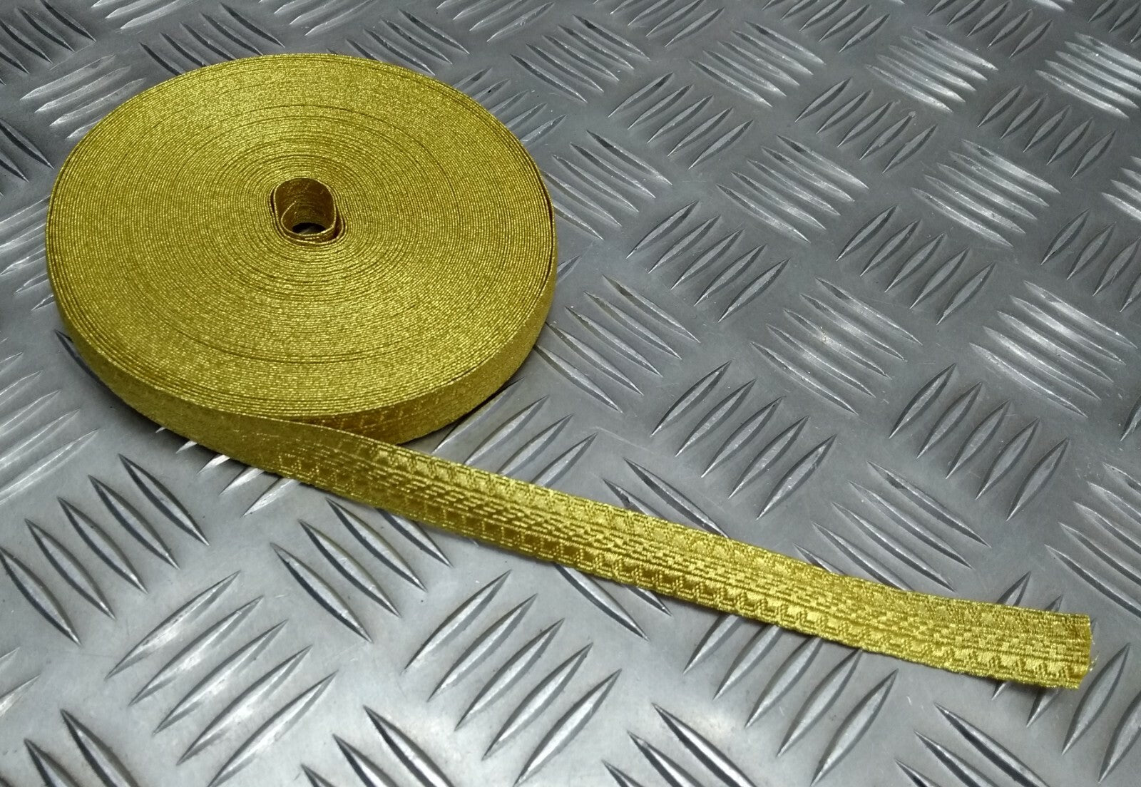 Genuine British Made Issue 15.5mm Gold Mylar Rank Lace Braided Tape RC6