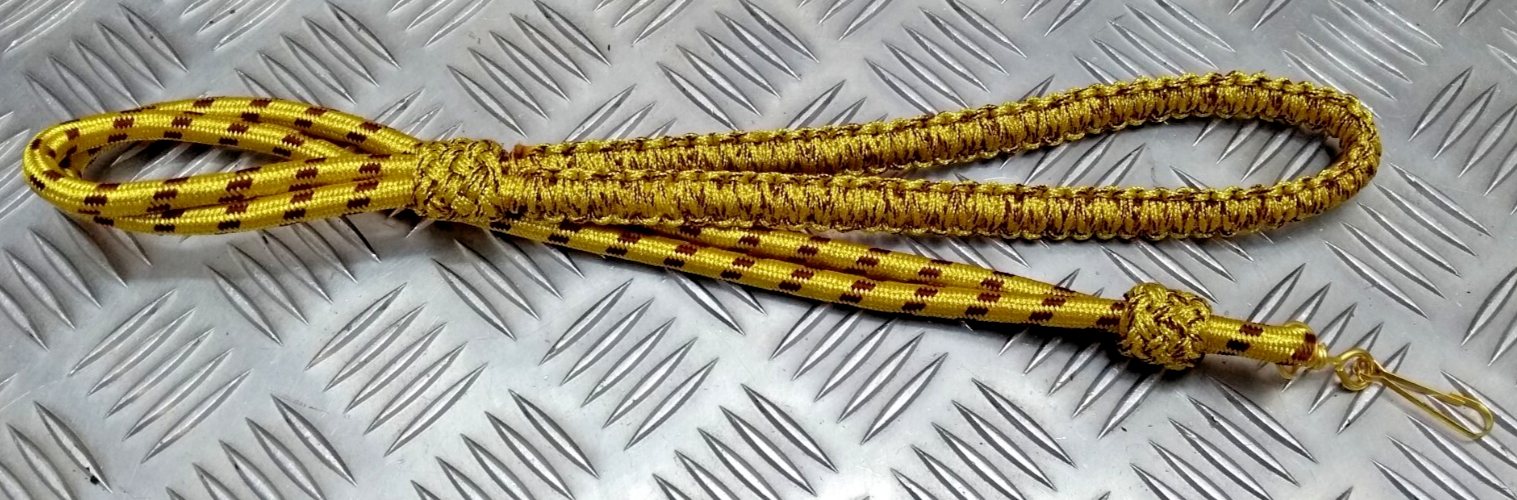 Lanyard Gold & Maroon Fleck Decorative Made in UK NEW