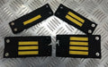Genuine Vintage Navy Issue Rank Shoulder Tabs Press Stud With Gold Lace Flashes