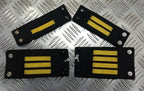 Genuine Vintage Navy Issue Rank Shoulder Tabs Press Stud With Gold Lace Flashes