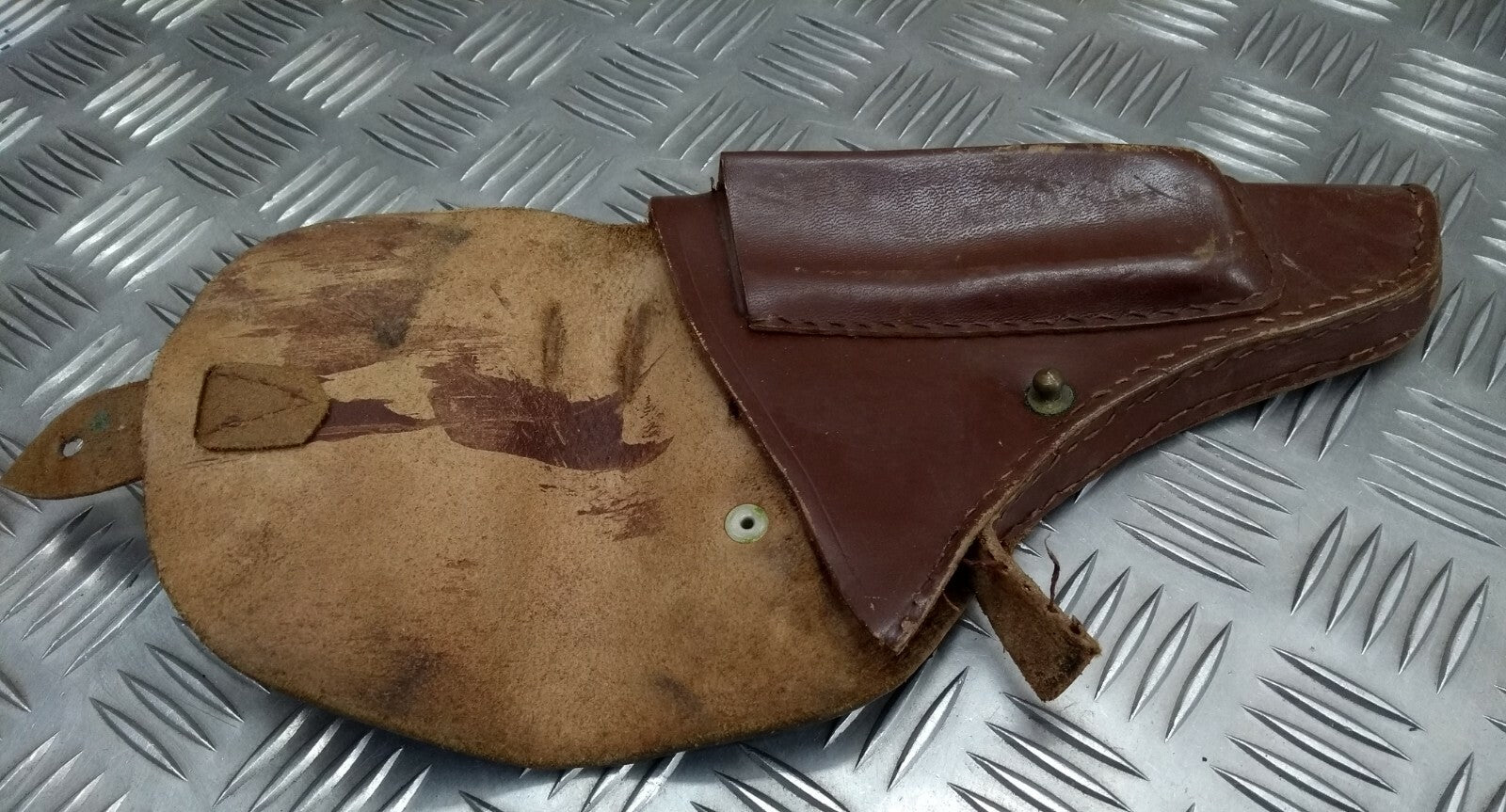 Vintage Holster Leather Unknown Pistol Side Arm Holster Faulty