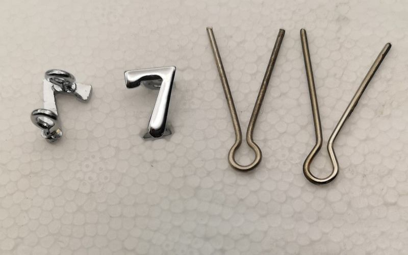 British Made Mil-Spec Shoulder & Collar Numeral Number 7 Seven x1 Pair
