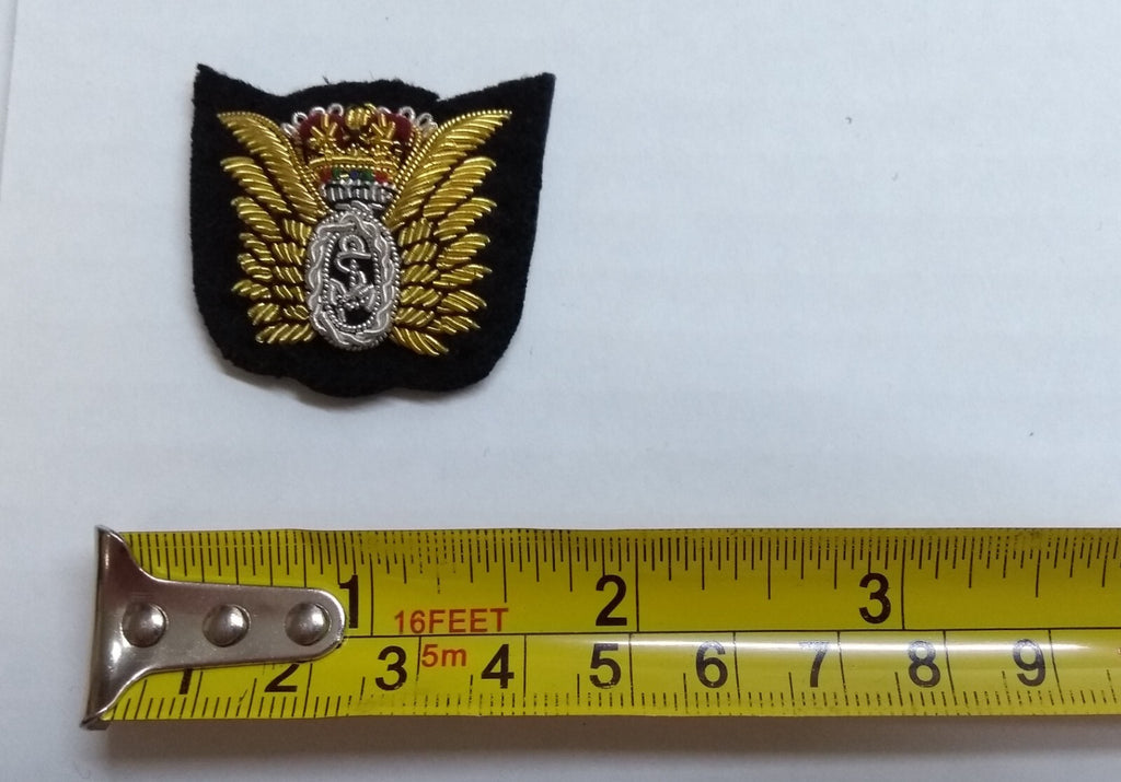 Mess Kit Badge RN Observer Pilot Wings British Naval Hand Embroidered Arm Patch