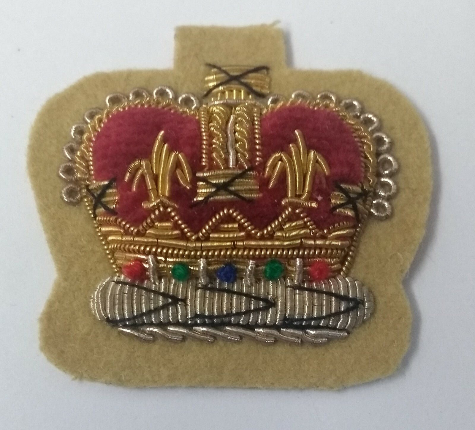 Genuine Vintage British Braided Decorative Crown on Maize Felt
