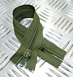 Closed End Green Zip / Zipper H Duty 9" Genuine British Issue- NEW