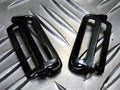 Genuine Vintage Black Waist Adjuster Metal Buckles Japanned 1" Strap X 2 NOS