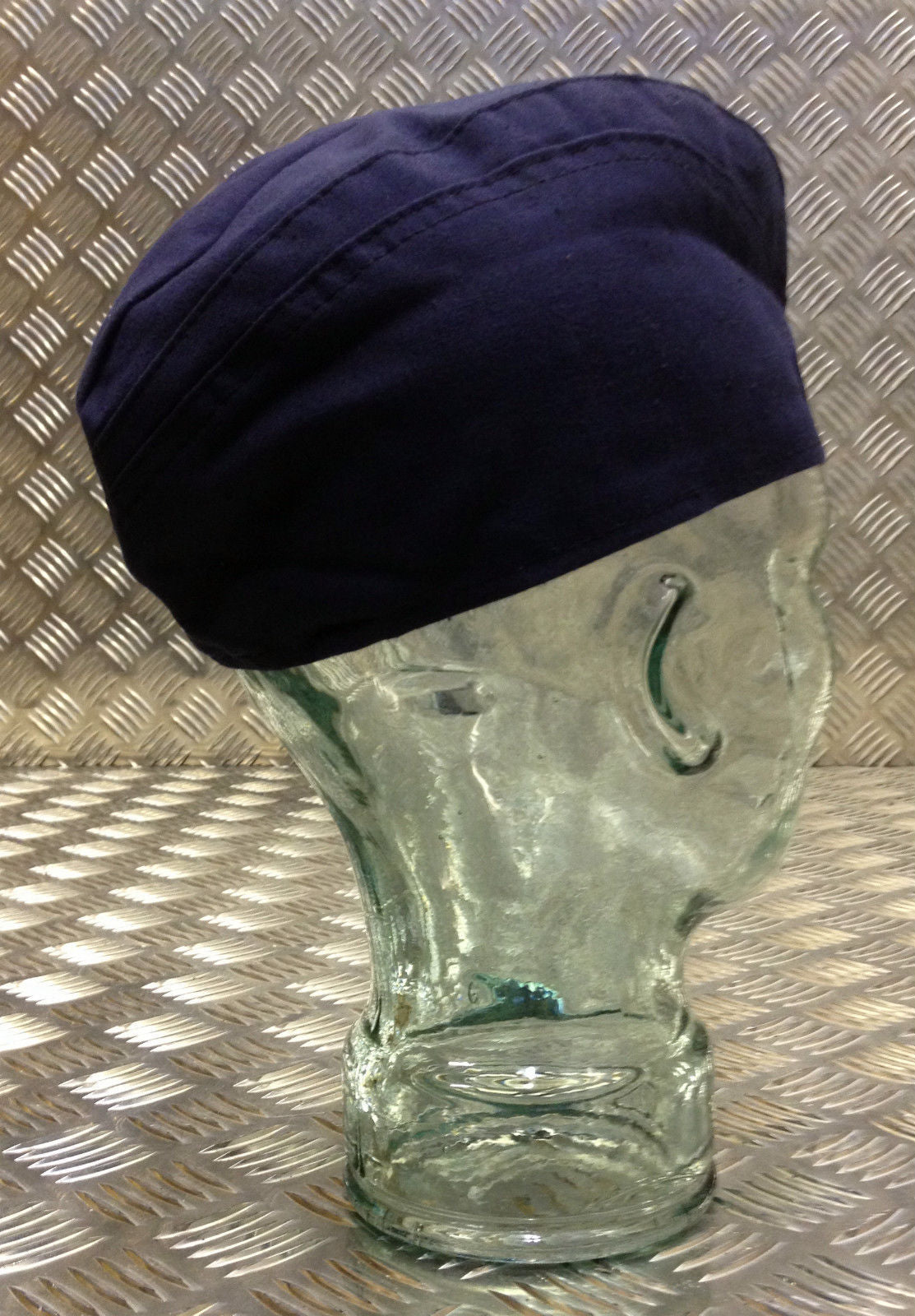 Genuine East German Army/Navy Flat Cap / Envelope/Forage Hat. Blue - All Sizes