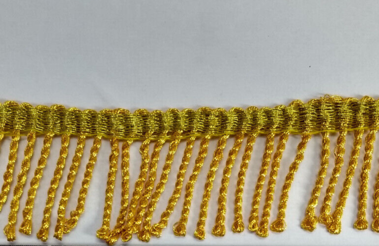 Gold Mylar Thread Fringe For Epaulettes 45mm Drop NEW