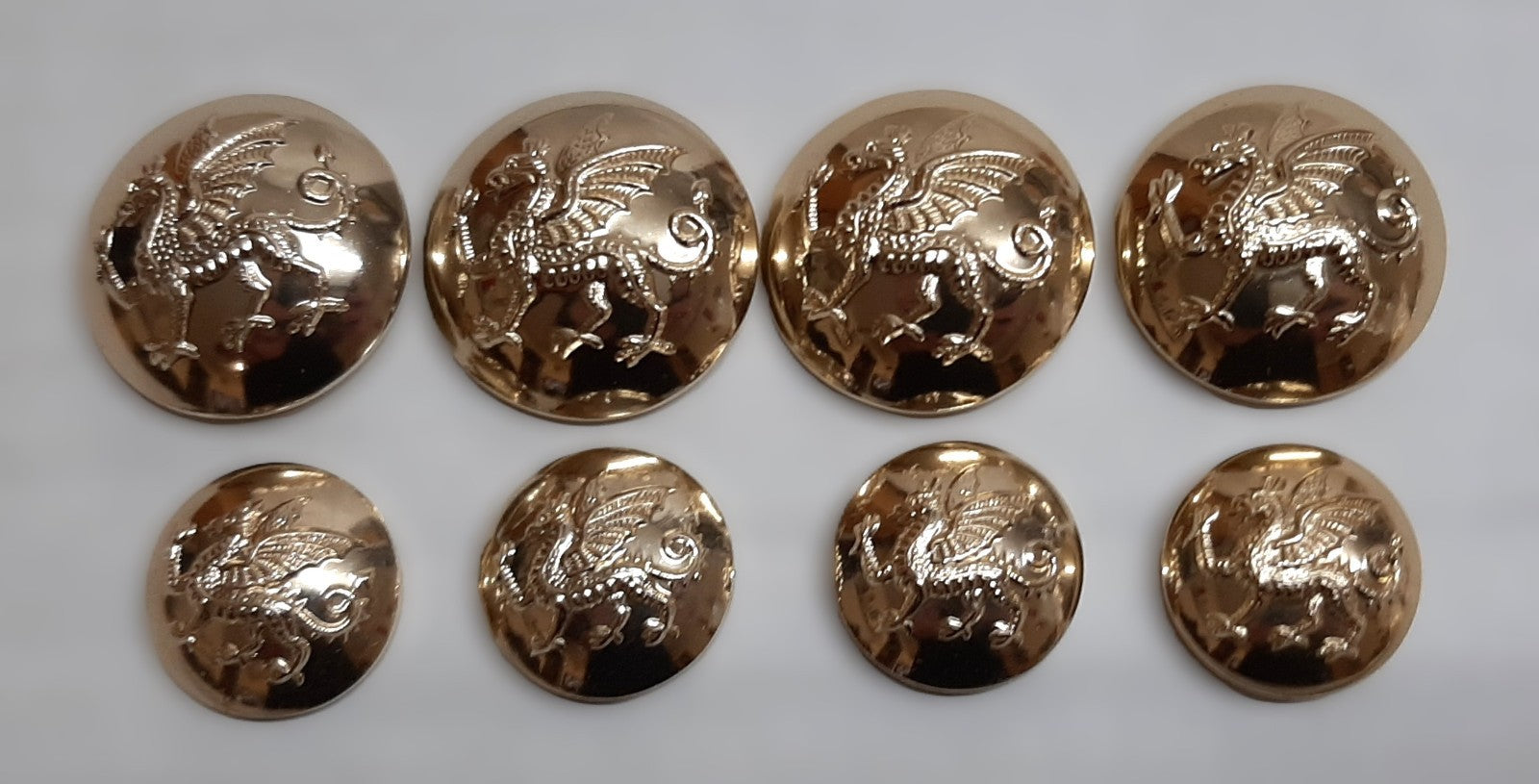 RRW No2 Ring Back Buttons British Army The Royal Regiment of Wales Insignia OFC Officer
