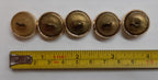 Vintage Army Buttons British Artillery Kings Crown Insignia Ring Backed Buttons