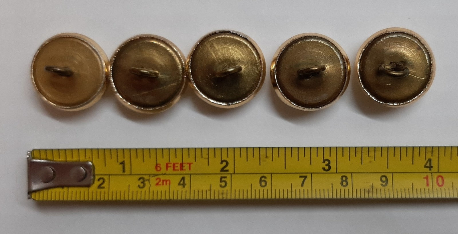 Vintage Army Buttons British Artillery Kings Crown Insignia Ring Backed Buttons