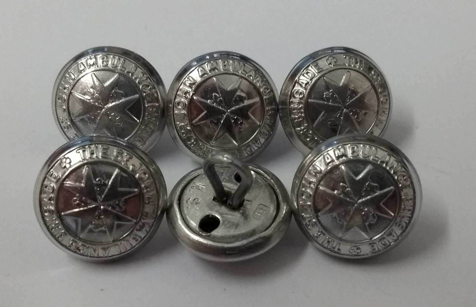 Genuine British Issue St Johns Ambulance Service Dress Cap Buttons 22L ASBT62