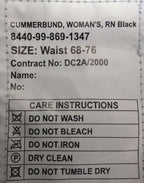 Genuine British Royal Navy WRNS Issue BLACK Cummerbund Naval RN Ceremonial NEW