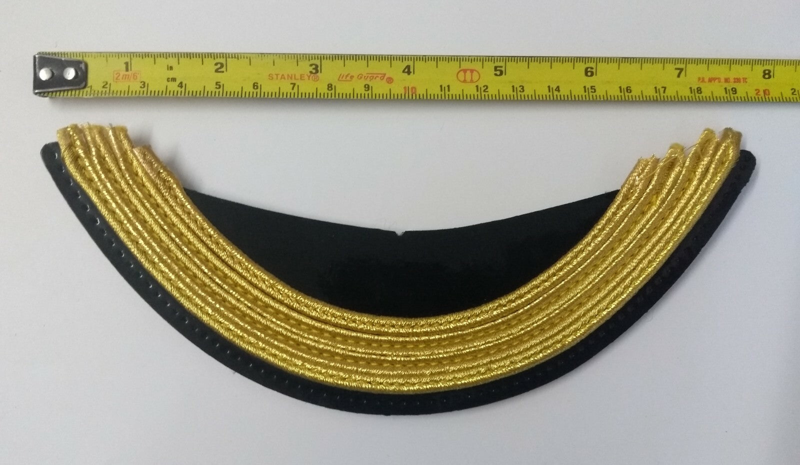 British Made 4 Row Officers Russia Braid Mylar Dress Cap Peak