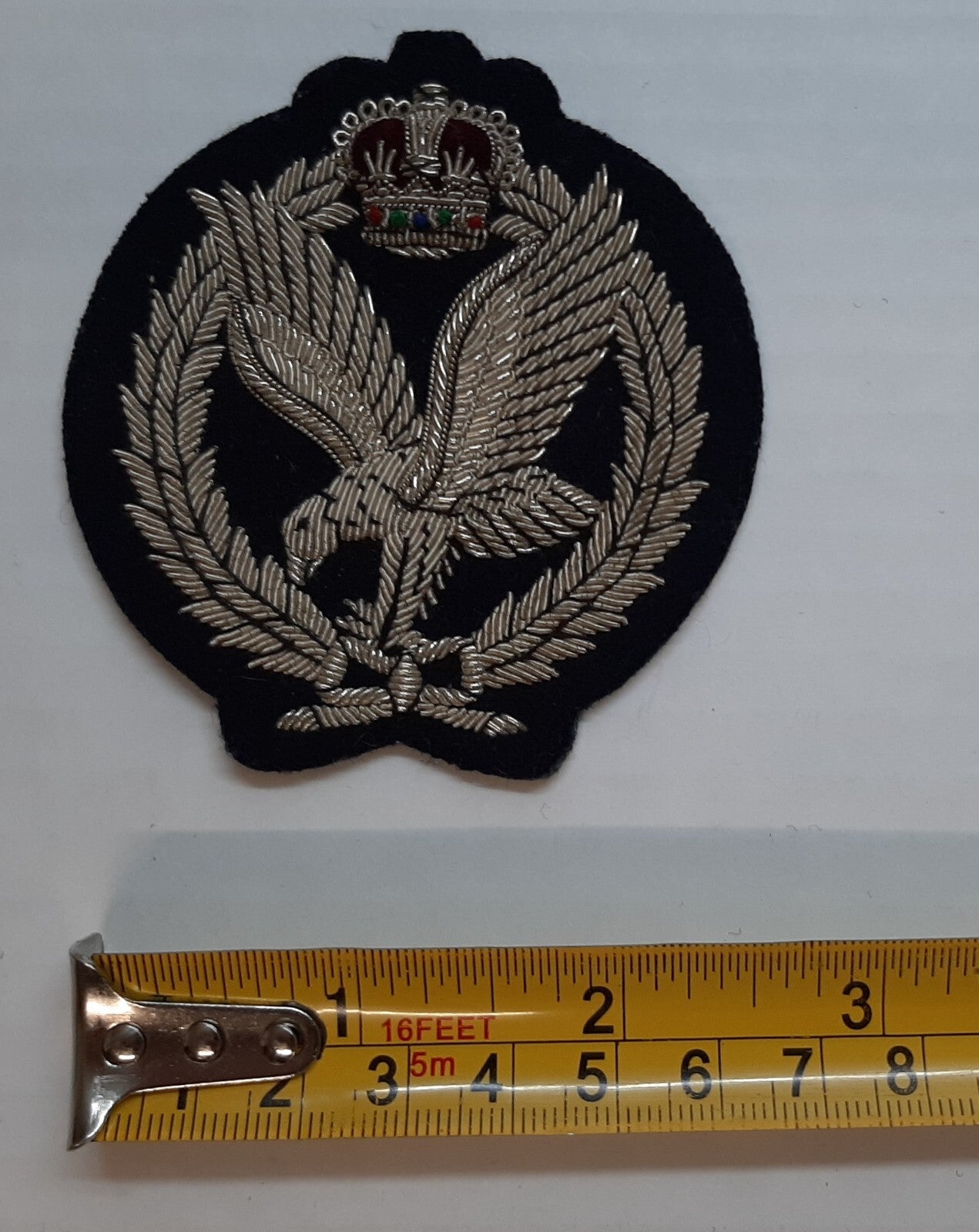 Vintage AAC Blazer Badge British Army Air Corps Wire Large Insignia Patch NOS