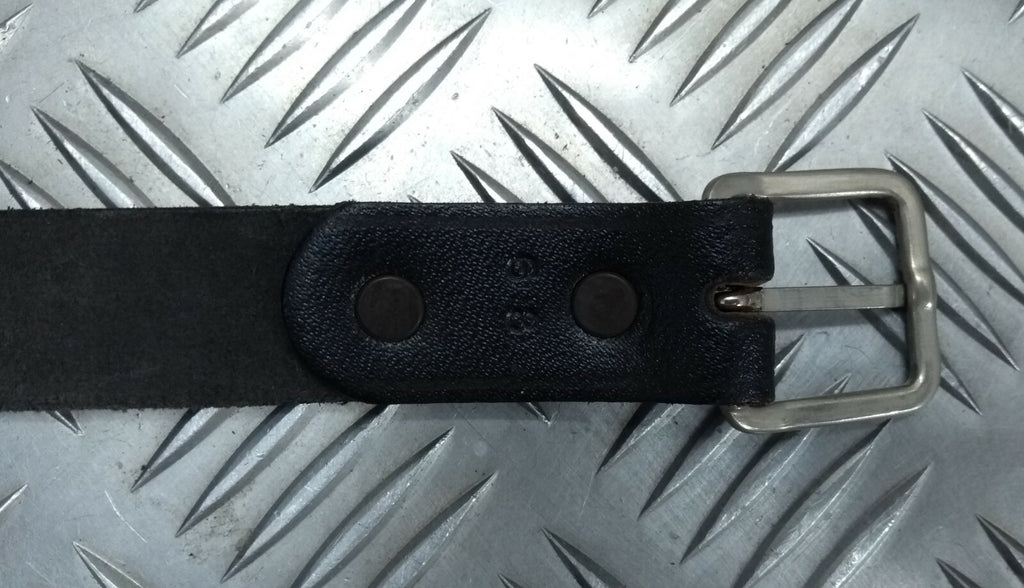 Genuine British Made Issue 1" Black Leather Utility Aux Strap
