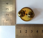 US Enlisted Man's Infantry Collar Dog / Domed / Clutch pin backing