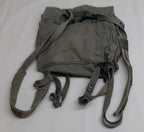 Vintage Military Bag Canvas Shoulder  or Mini Backpack Grey/Green G2 Distressed