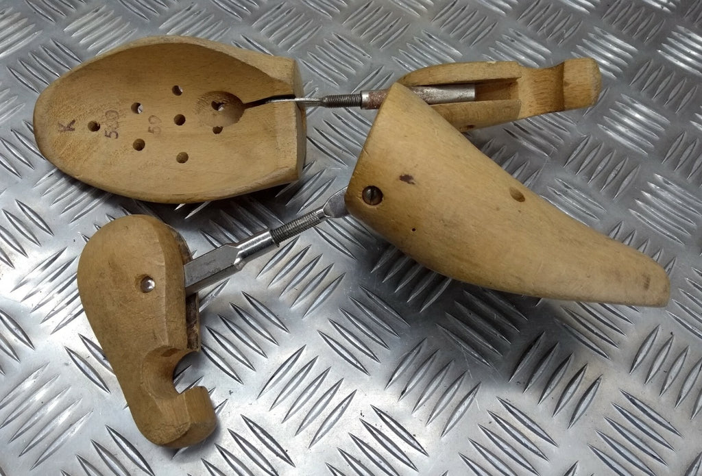 Vintage German Issue Wooden Shoe Trees Boot Shapers 1960s 1970s