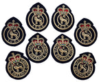 Vintage British Patches Civil Defence Queens Crown Insignia Badges X8