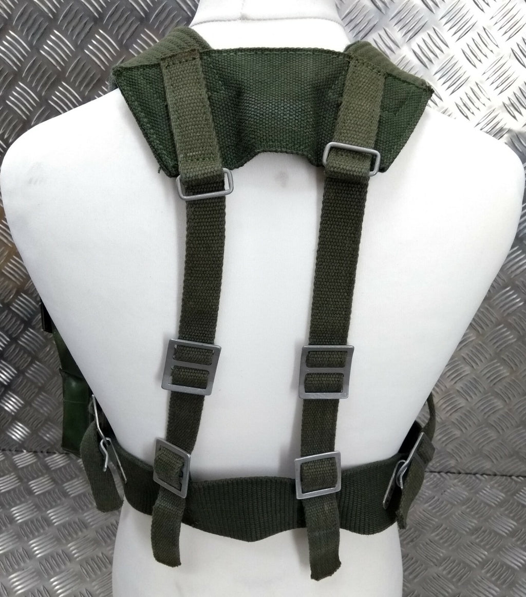 Genuine Vintage Army Issue Heavy-duty Backpack Belt Harness & Pouch Set PVC