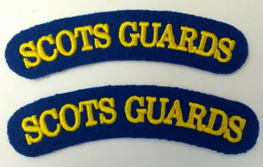 Genuine British Army Issue "Scots Guards" Shoulder Title Patches - NEW ASPS62